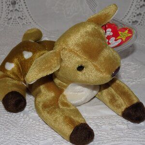 TY Beanie Babies Whisper the Deer (4th Generation) Mismatched Dates MNWT